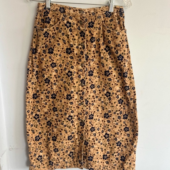 Bobbie Brooks Tan Pencil Skirt Midi Length Casual corduroy - Picture 2 of 11